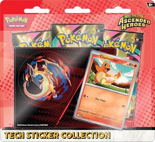 Pokemon Mega Evolution Tech Sticker ヒトカゲ Mega Evolution Pokémon TCG Tech Sticker Collection - Charmander