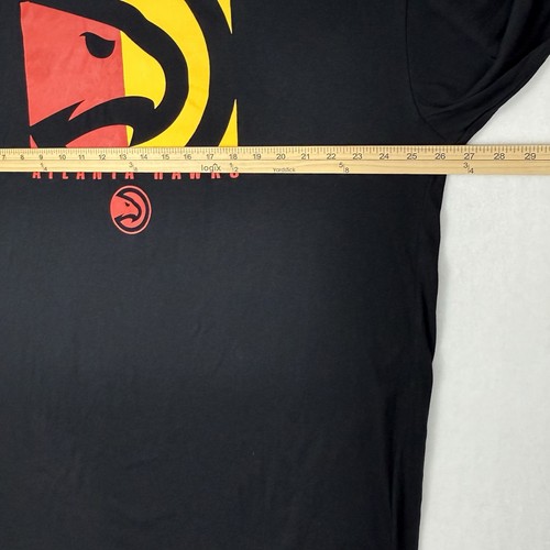 Neu NBA Atlanta Hawks T-Shirt Herren 3XL schwarz Large Logo Langarm Rundhalsausschnitt - Bild 7 von 10
