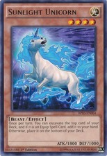 Sunlight Unicorn - BP03-EN064 - Rare - 1st Edition - Heavily Played - Battle Pac