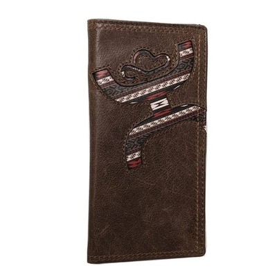 HOOEY Leather Men s Western Rodeo Wallet (Hands Up - Nomad Print)