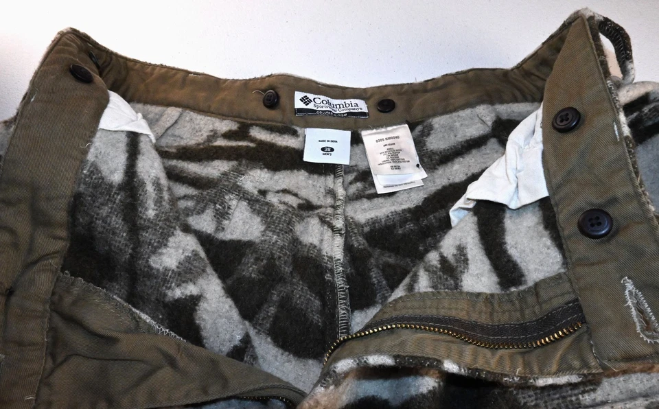 Columbia Gallatin Range Monarch Pass Wool Blend Outfitter Snow Camo Cargo Pants - Image 2 of 4