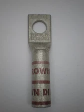 BURNDY YAZVTCFX #2 Awg Lug 1 Hole, Long Barrel, Window, Brown Die