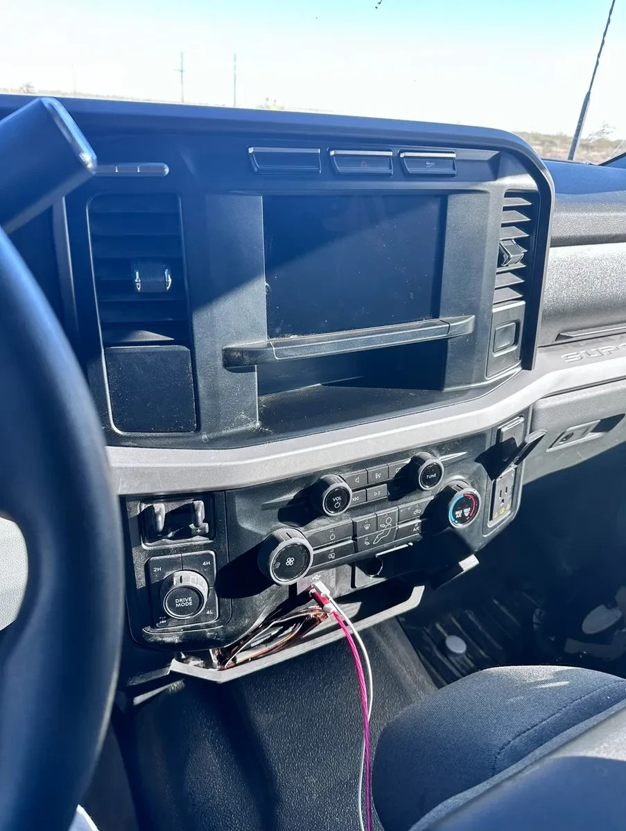 Center Console Tray Insert for Ford F-250 (2023–2025) – Black Organizer