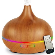 Diffuser for Essential Oil, 550ml Scent Humidifier with 7 Light Colors 4 Time...