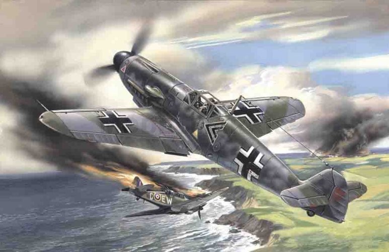 Icm 48102 1/48 Messerschmitt Bf 109F-2, WWII German Fighter