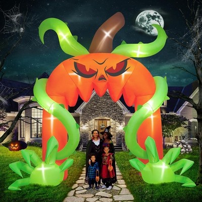 12FT Halloween Archway Inflatables, Giant Pumpkin Arch Inflatable