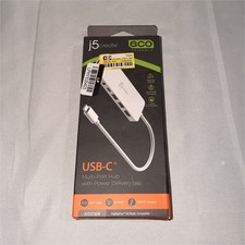 j5create USB-C Multi-Port Hub White 4K HDMI USB 3.1 Power Delivery JCD373EW
