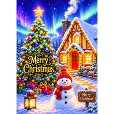 Diamond Art Kits for Adults Christmas Snowman Decor Snow Scene, DIY Painting ...