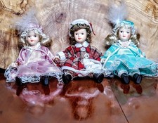 Vintage Miniature Porcelain Dolls Lot of 3 - ...