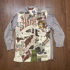Vintage Platinum FUBU Harlem Globetrotters Burton Shirt Basketball Men  s Large