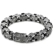 10MM Men's Stainless Steel Cross Bracelet Punk Link Chain Gothic Jewelry Gift