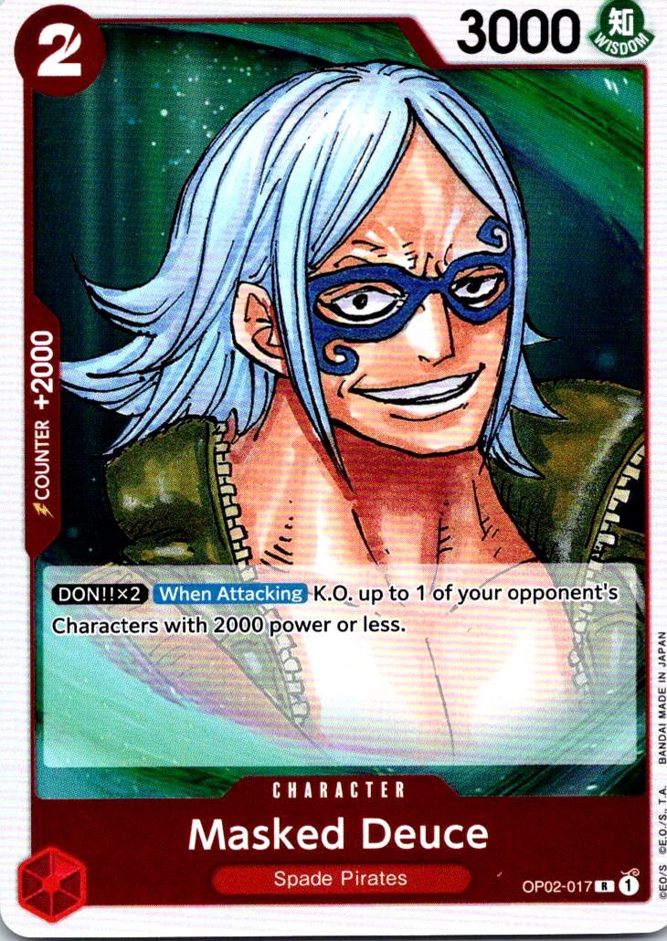 Masked Deuce OP02-017 Foil Rare Paramount War NM