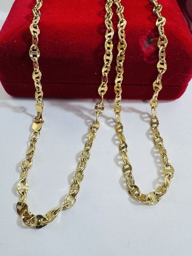 New 18K 750 Fine Genuine Yellow Gold Mariner Chain Necklace 24” Long 4mm 6.7g - Picture 23 of 24