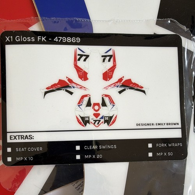 #ad Full Skda Graphics Kit for Honda Trx250x.Number 77 for Graphics Stickers Decals $200.00