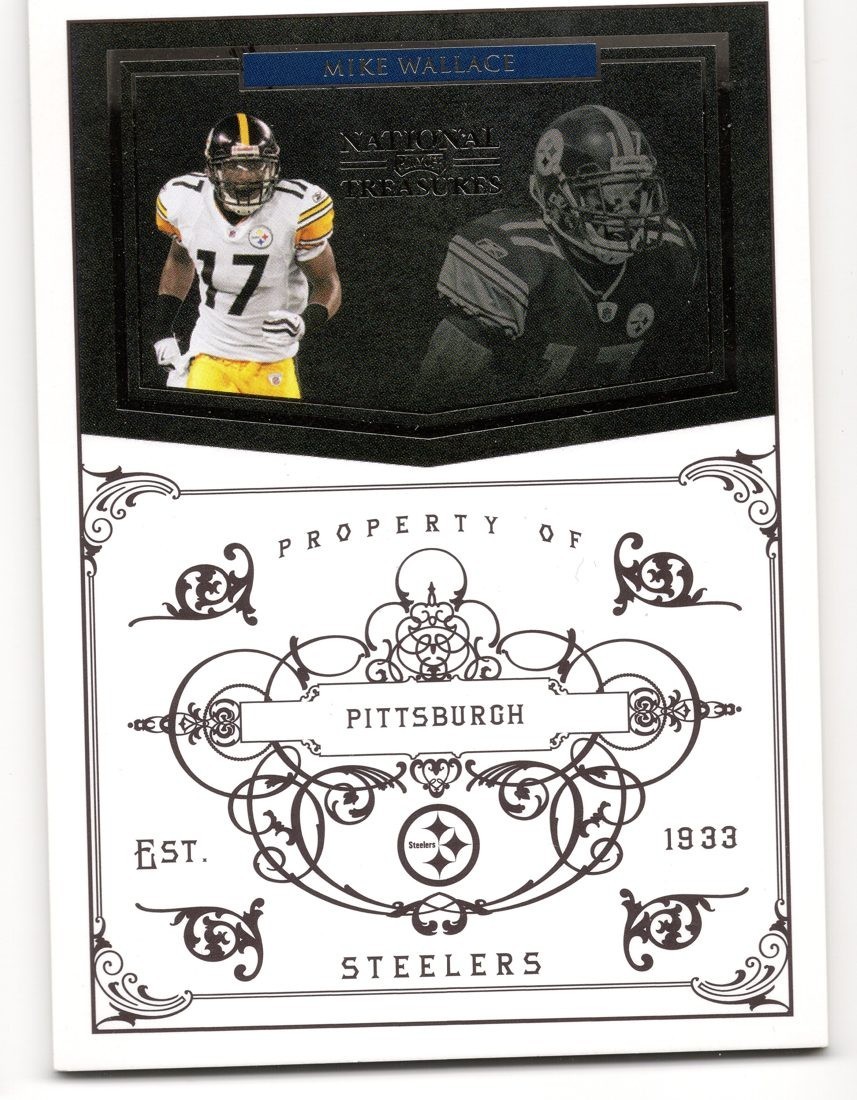 2010 Panini National Treasures 119 Mike Wallace Steelers 54/99