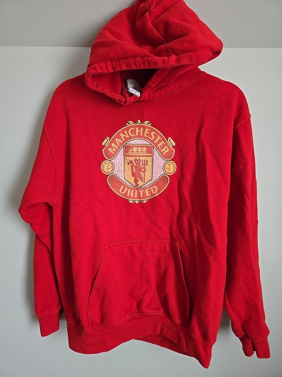 ウェア 00s Old NIKE Manchester United Hoodie VINTAGE Manchester United Hoodie Mens S Red Nike Sweatshirt Soccer