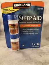 Kirkland Signature Sleep Aid Doxylamine Succinate 25mg 2x96 Tablets SALE