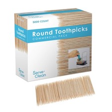 5000 Count White Birch Wood Double Point Toothpicks NOT Bamboo 