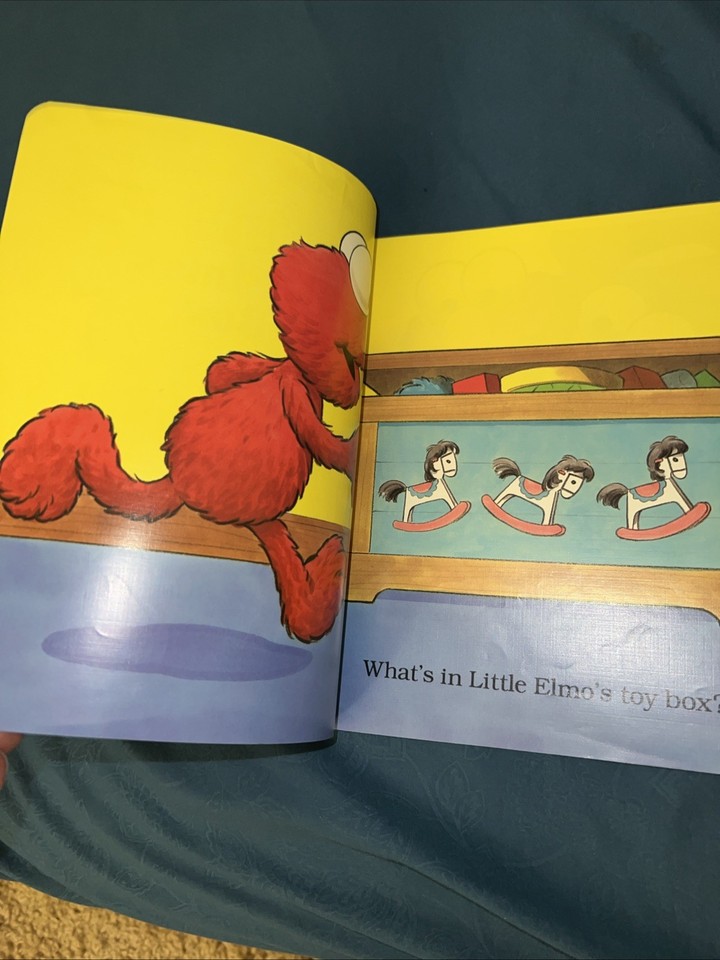 Sesame Street Little Elmo's Toy Box Baby's First Book Golden 1990 Wipes ...
