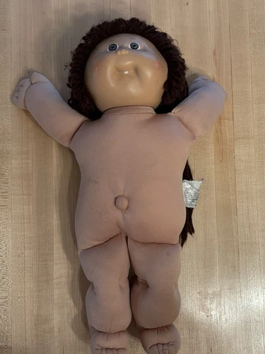 Vintage Cabbage Patch Kids Doll Girl Brown Hair Brown Eyes One Tooth CPK