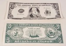 RARE VTG 1993 Comedy Central Promo Bill Clinton Funny Money Tender Three Dollar