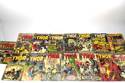 Lot of 15 Vintage Silver-Age Marvel Thor Comic Books