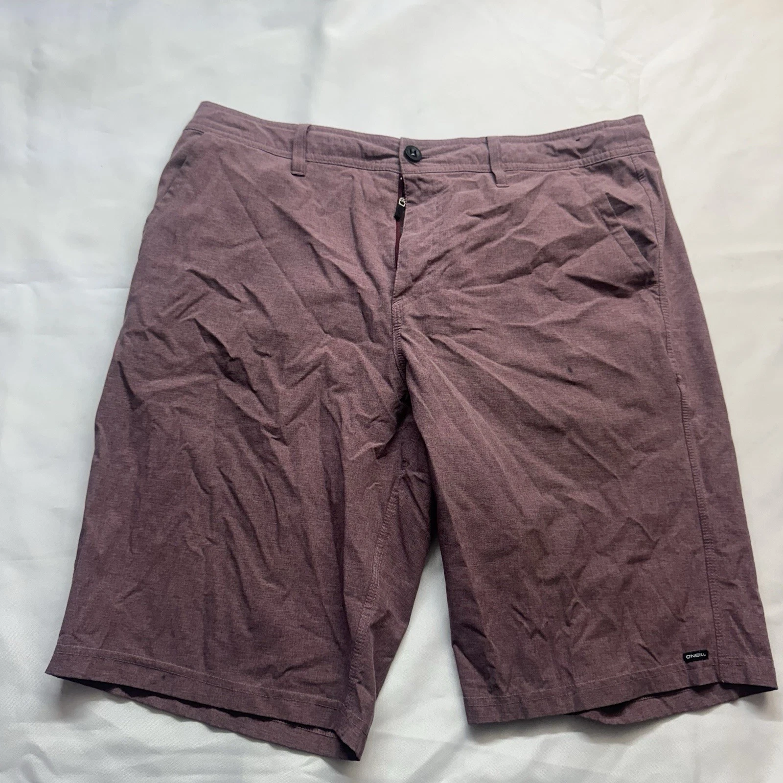 O’Neill Hybrid Shorts Mens 40 Burgundy Walk Shorts Surf Golf Casual