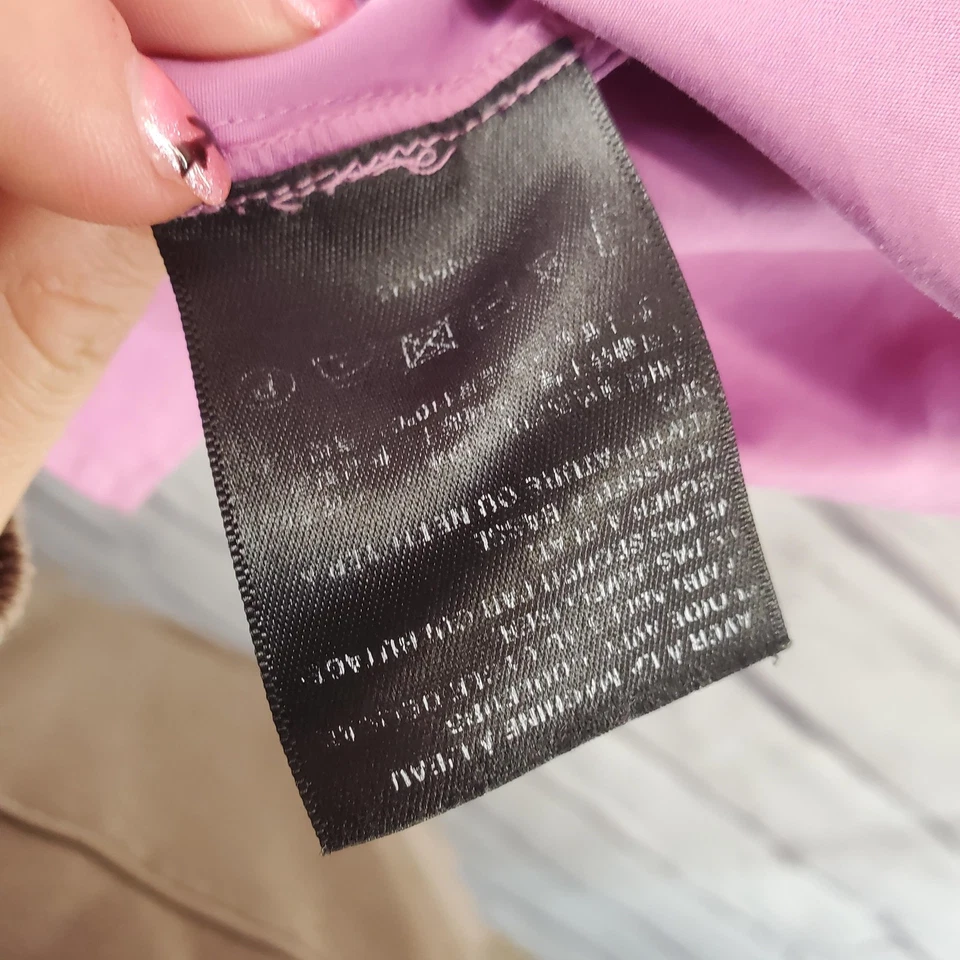 Lafayette 148 Shirt Womens Small Purple Puff Sleeve Scoop Neck Blouse Top - Image 3 of 4