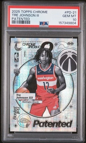 2025 Topps Chrome Tre Johnson III Base (PSA 10)