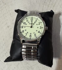 Sutton by Armitron Men’s Silver-Tone Expansion Band Watch – New in Box