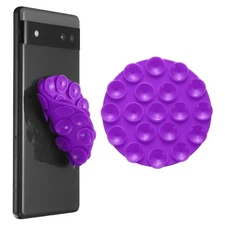 5 Pack Suction Phone Case, Round Double-Sided Suction Phone Grip, Purple