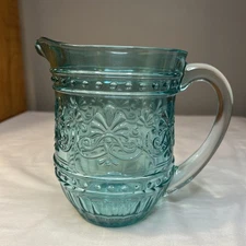 The Pioneer Woman Cassie Teal Embossed Pitcher Discontinued Special Edition