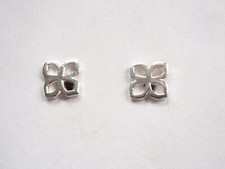 Petaled Flower Stud Earrings 925 Sterling Silver