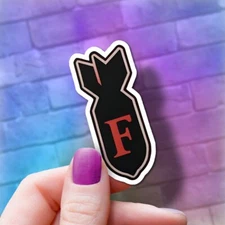 F-Bomb Hardhat Sticker | Funny Helmet Decal | Construction Worker | Tool Box