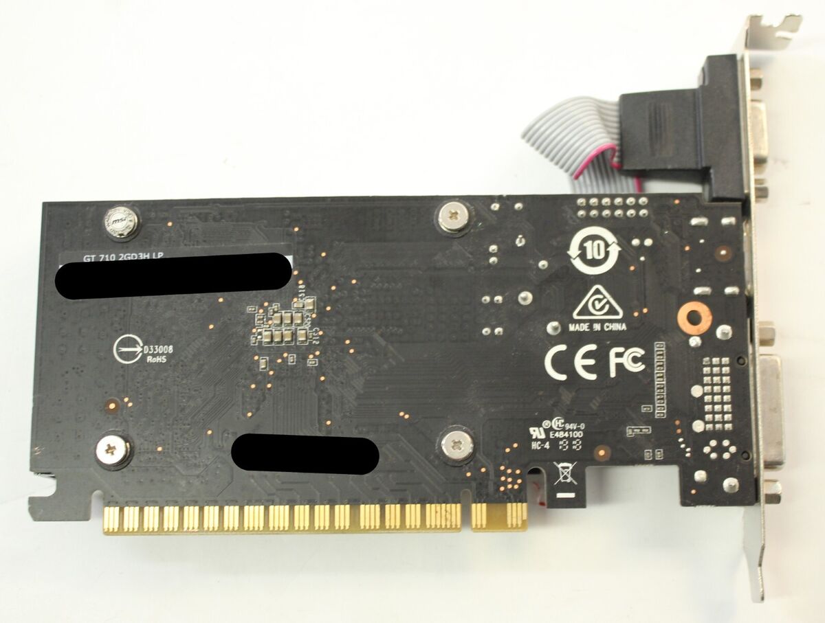 MSI NVIDIA GEFORCE GT 710 2GB GT 710 2GD3H LP PCIe