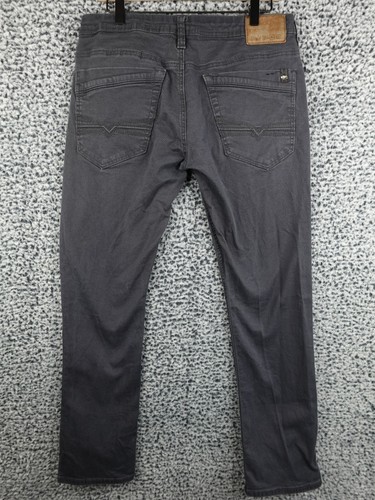 Buffalo David Bitton Mens Jeans 36x34 Grey Slim Stretch Denim Ash-X Gray Wash - Picture 10 of 16
