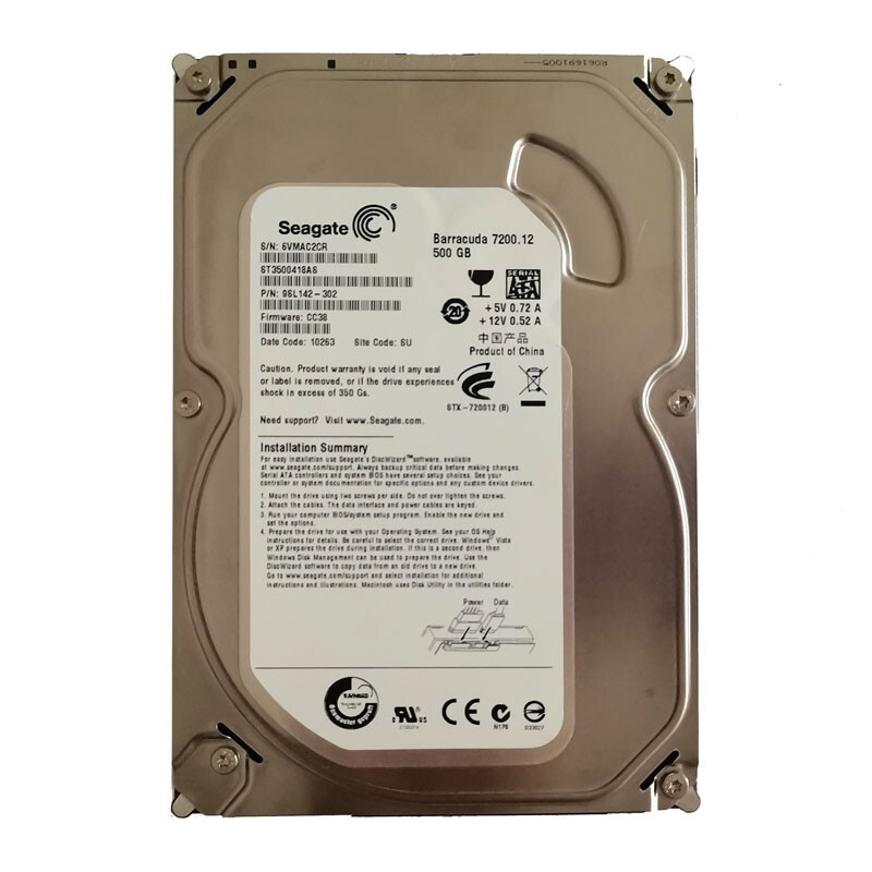 Seagate Barracuda ST3500418AS 500GB Hard Drive HDD 7200
