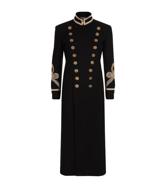 ralph lauren wool blend officer's coat