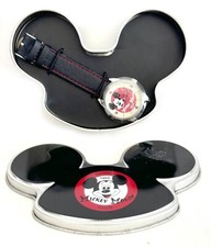 Mickey Mouse Club Anniversary Watch Circa 2005 w/ Metal Figural Tin Box