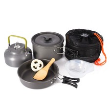 Camping Cookware Kit Outdoor Cooking Set Aluminum Equipment Outdoor Tableware