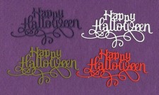HAPPY HALLOWEEN  5 die cuts scrapbook cards