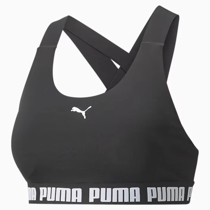 Puma Womens Sports Bra Mid Impact Training Compression Gym Running