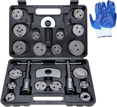 8MILELAKE 24pcs Heavy Duty Car Disc Brake Caliper Compressor Wind Back Tools Kit