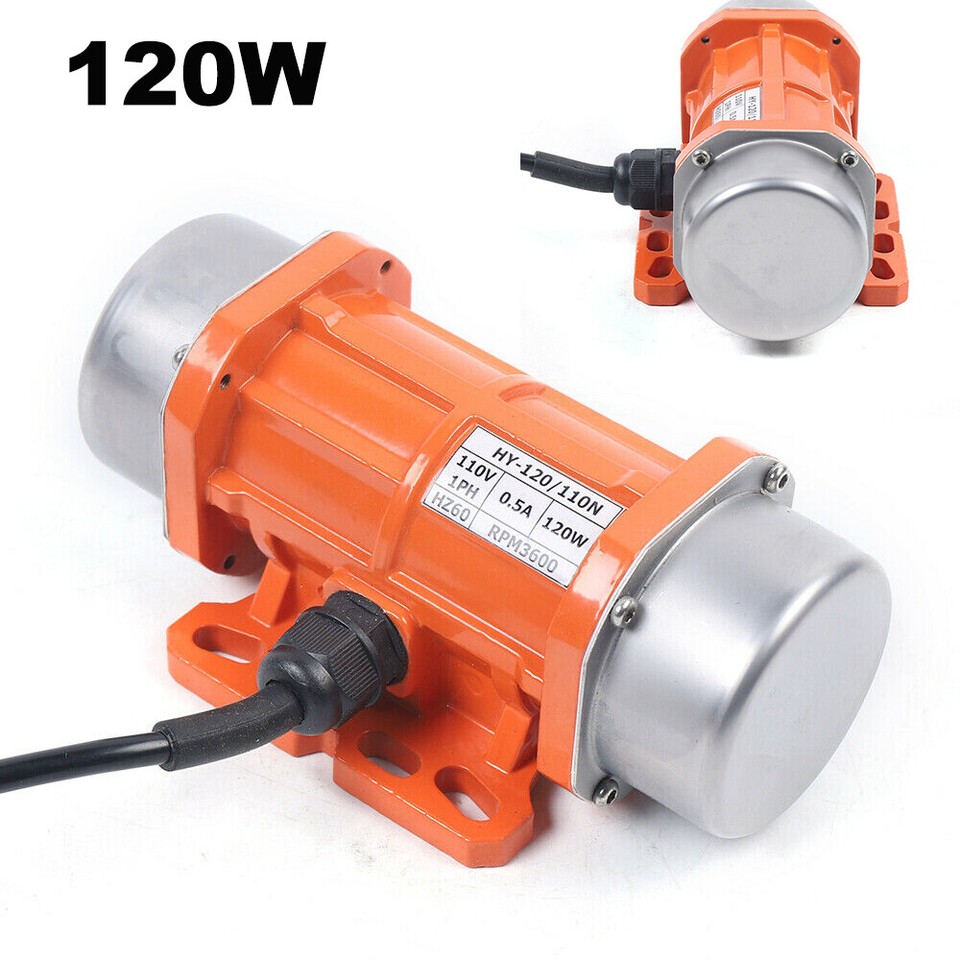 Produktbild von Einphasen-Vibrationsmotor 120W – 220V, 3000 U/min, 55 Kg Rüttelkraft – Mit Einstellbarem Exzenter – Für Bergbau, Bau & Landwirtschaft