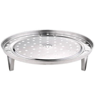 Round Stainless Steel Steamer Rack Stand Three Detachable Legs for Cooking Pots