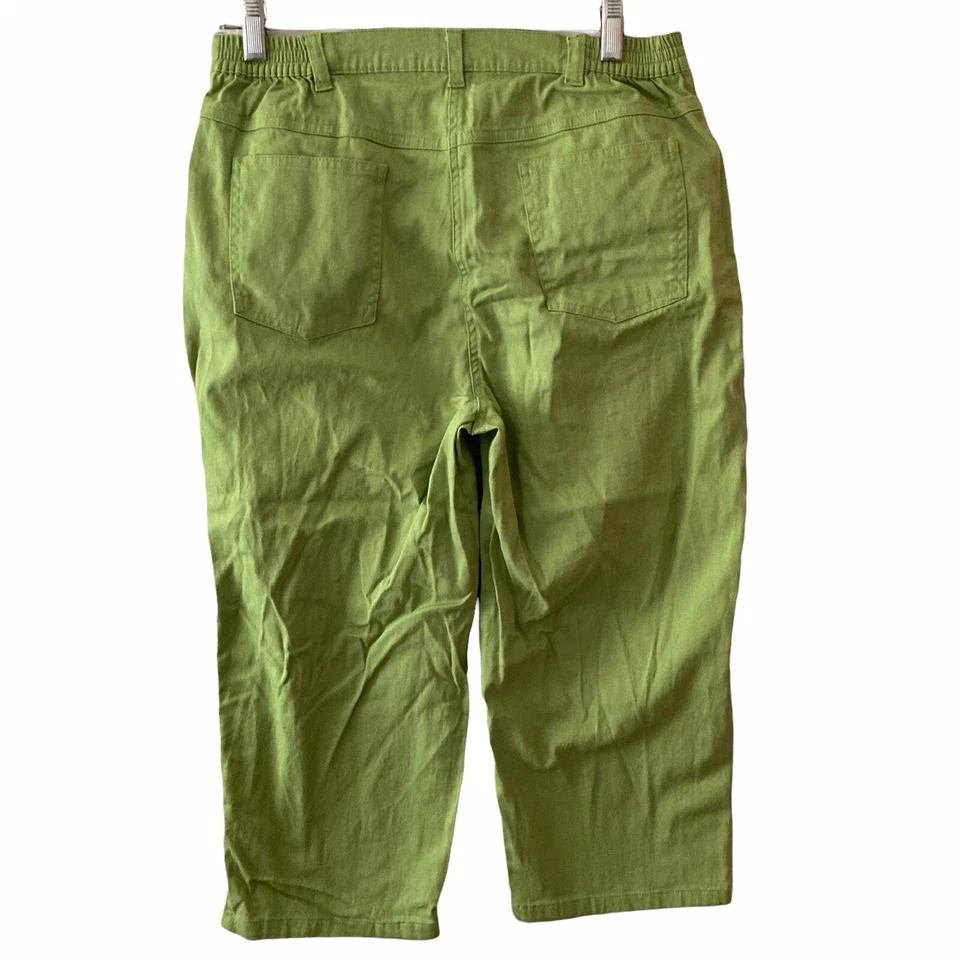 Pantalones Allyson Whitmore Capris Mujer Talla 12 Cuentas Tobillo Verde Verano Primavera Foto 2 de 4