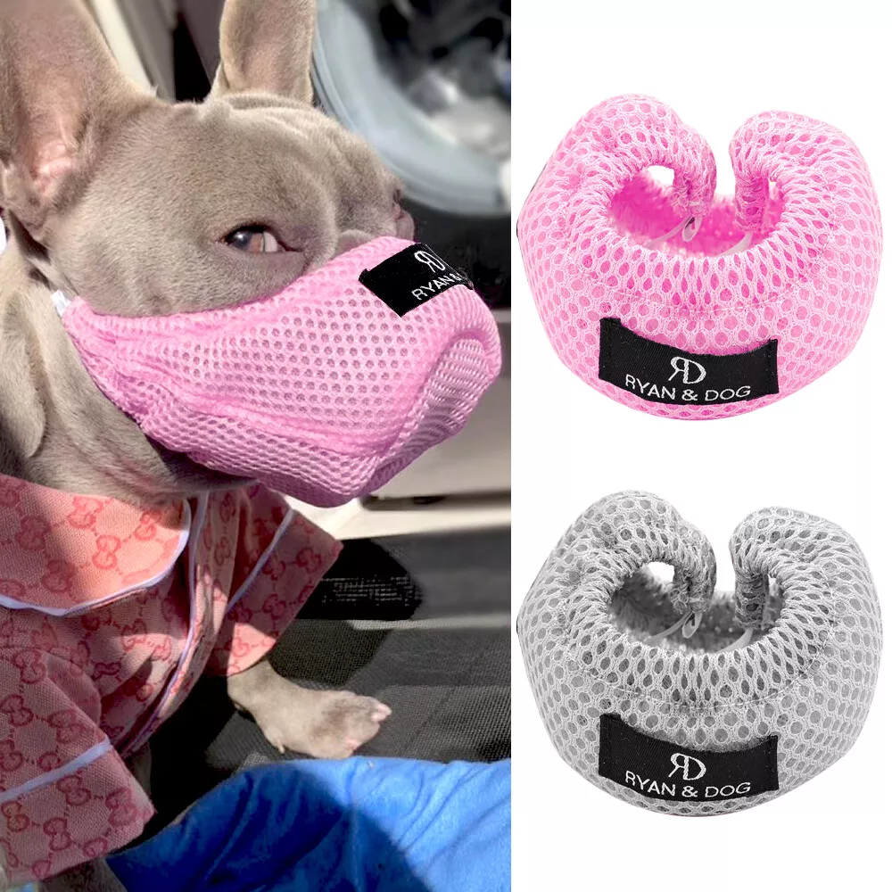 Nylon Soft Dog Muzzle Mesh Breathable Small Dog Mouth Cover Anti-Biting  Barking