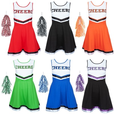CHEERLEADER KOSTÜM FANCY KLEID OUTFIT HIGH SCHOOL TANZ UNIFORM HALLOWEEN