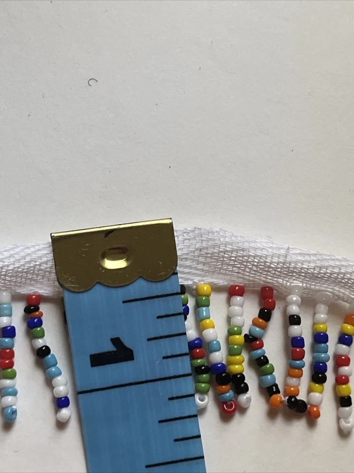 "Cuentas de semillas de vidrio con flecos para decoración artesanal del hogar de 1"" de ancho multicolor" Foto 3 de 4