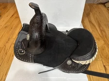 Schneiders Wyatt II Tooled All Around Saddle Handcrafted Leather Size 17